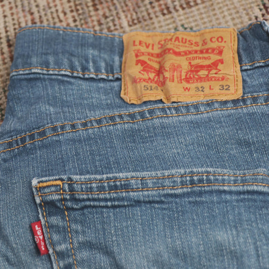 Levi's 514 W30 L30 Straight Leg Blue Denim Jeans