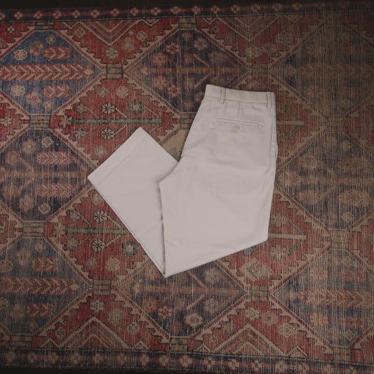 IZOD W36 L29 Straight Leg Beige Cotton Blend Trousers