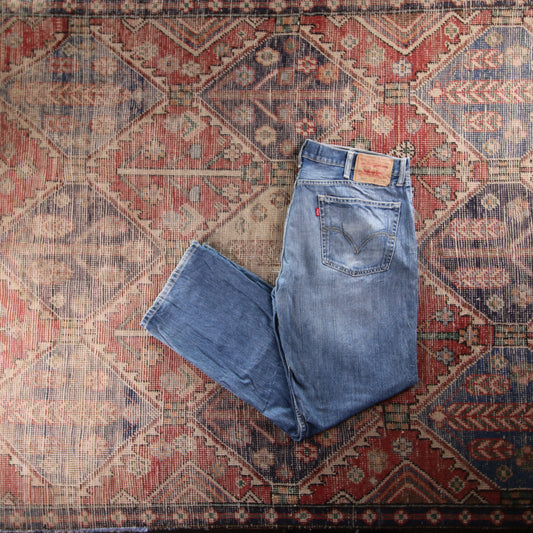 Levi's 505 Red Tab W38 L30 Straight Leg Regular Fit Blue Denim Jeans