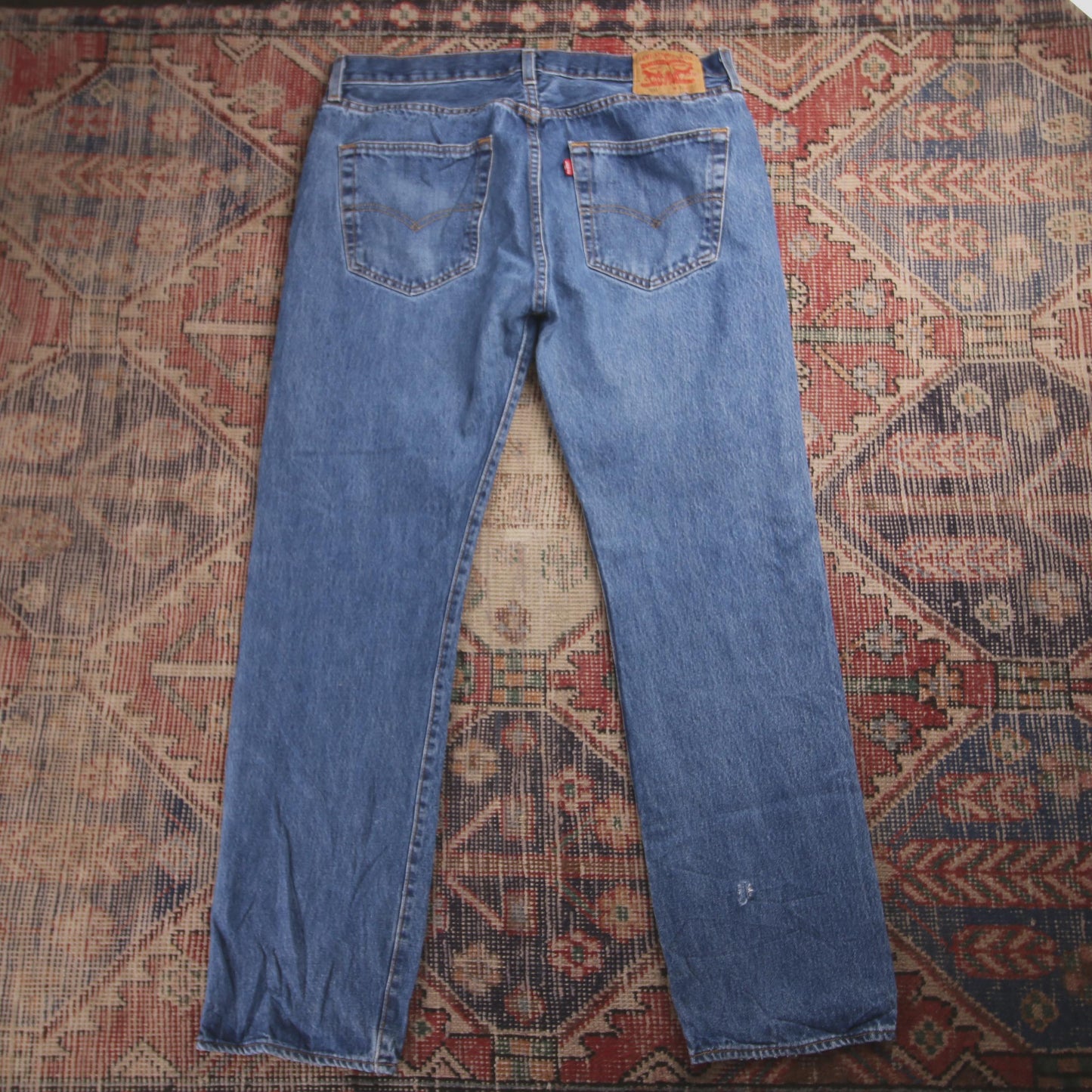 Levi's 501 W36 L30 Original Fit Blue Denim Jeans