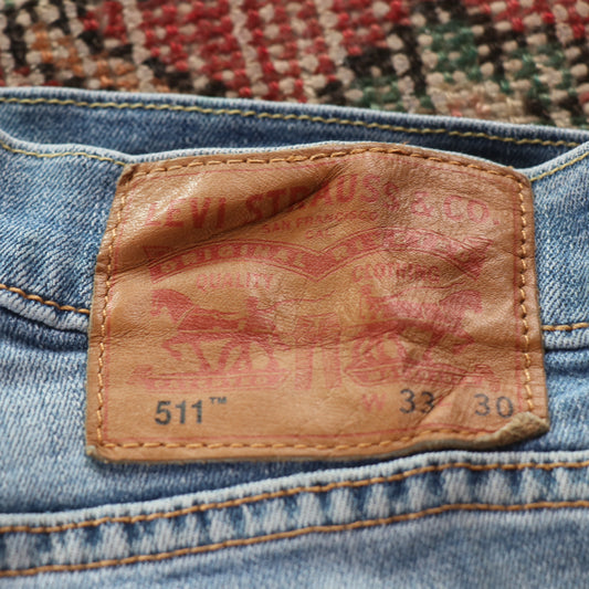 Levi's 511 Red Tab W32 L30 Slim Fit Blue Denim Jeans