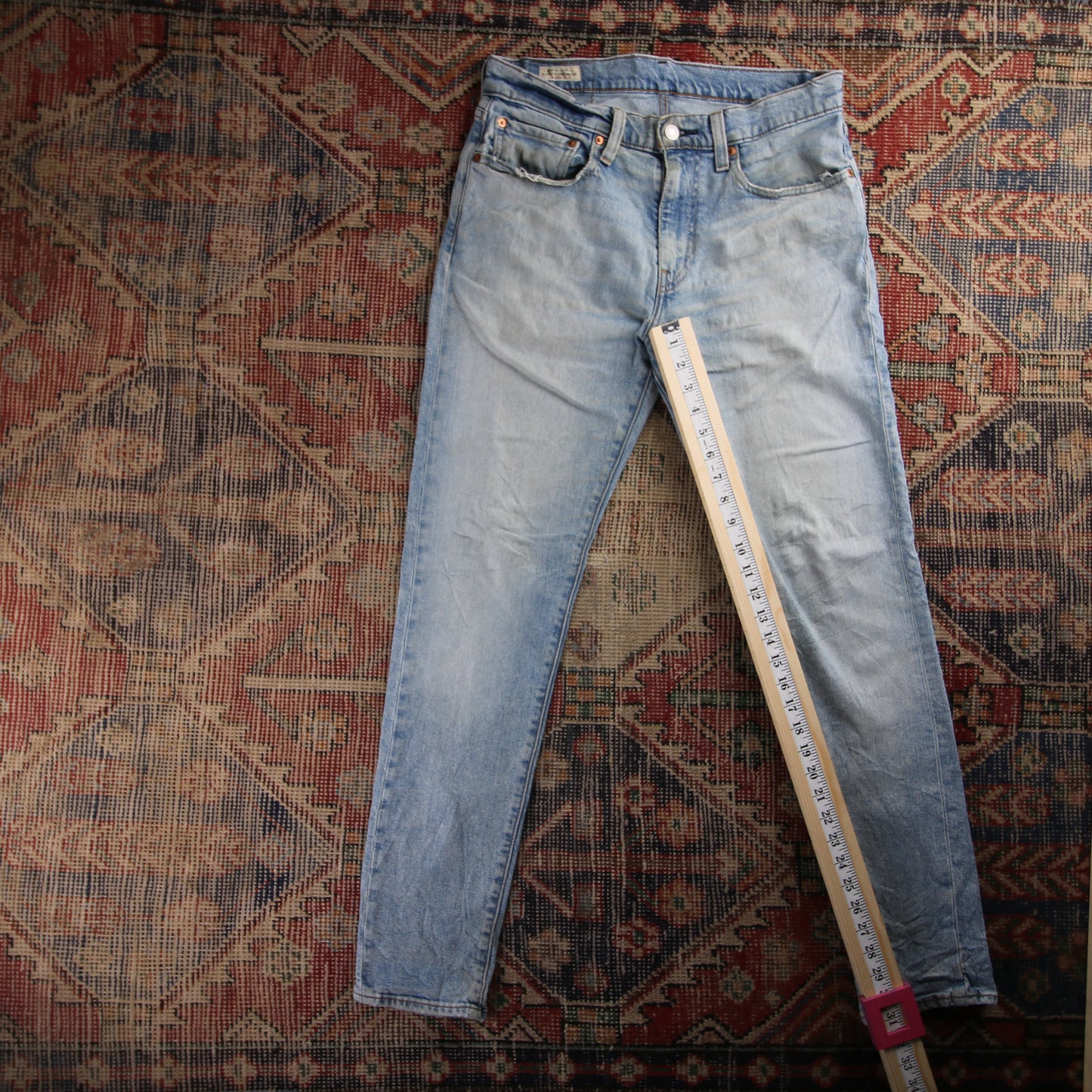 Levi's 512 Red Tab W32 L31 Tapered Leg Slim Fit Blue Denim Jeans