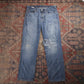 Levi's W34 L28 Straight Leg Classic Ripped Style Blue Denim Jeans