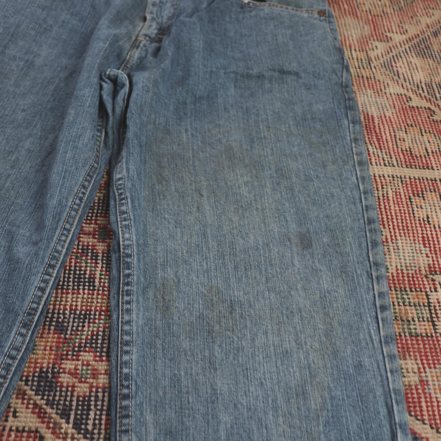 Lee W34 L29 Straight Leg Relaxed Fit Blue Denim Jeans