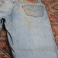 Levi's W42 L31 Tapered Leg Loose Fit Classic Ripped Style Blue Denim Jeans