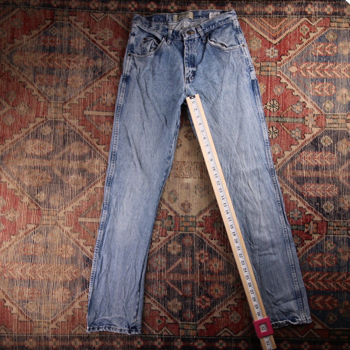 Wrangler W28 L31 Straight Leg Blue Denim Jeans