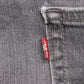 Levi's 513 W34 L29 Straight Leg Slim Fit Classic Ripped Style Black Denim Jeans