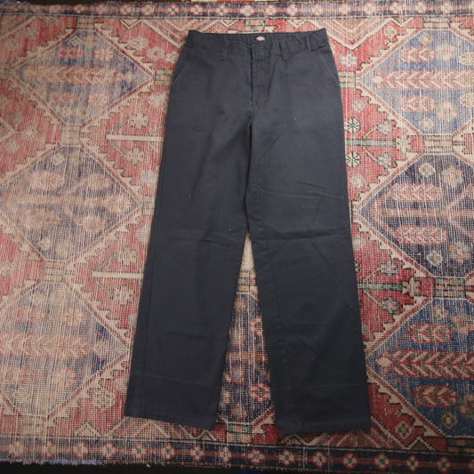 Levi's W30 L30 Straight Leg Black Cotton Blend Trousers
