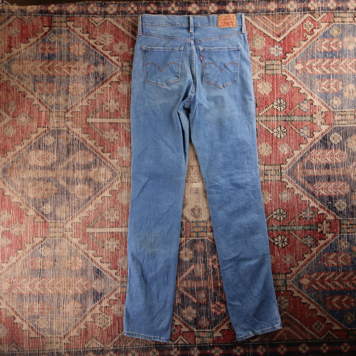 Levi's 312 Red Tab W28 L32 Slim Blue Denim Jeans
