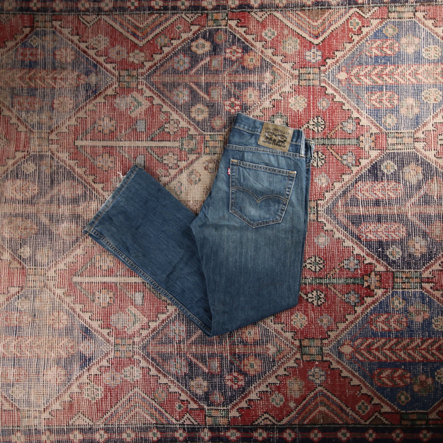 Levi's Red Tab W32 L28 Straight Leg Relaxed Fit Blue Denim Jeans