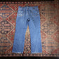 Wrangler W34 L29 Straight Leg Relaxed Fit Blue Denim Jeans