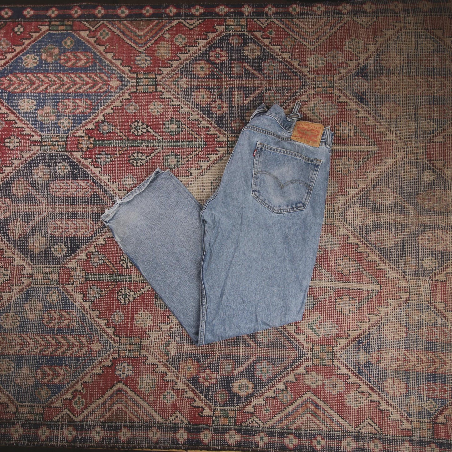 Levi's 505 W38 L30 Straight Leg Regular Fit Blue Denim Jeans