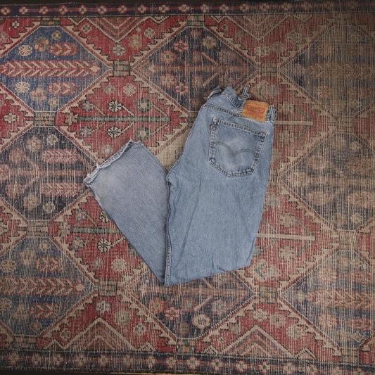Levi's 505 W38 L30 Straight Leg Regular Fit Blue Denim Jeans