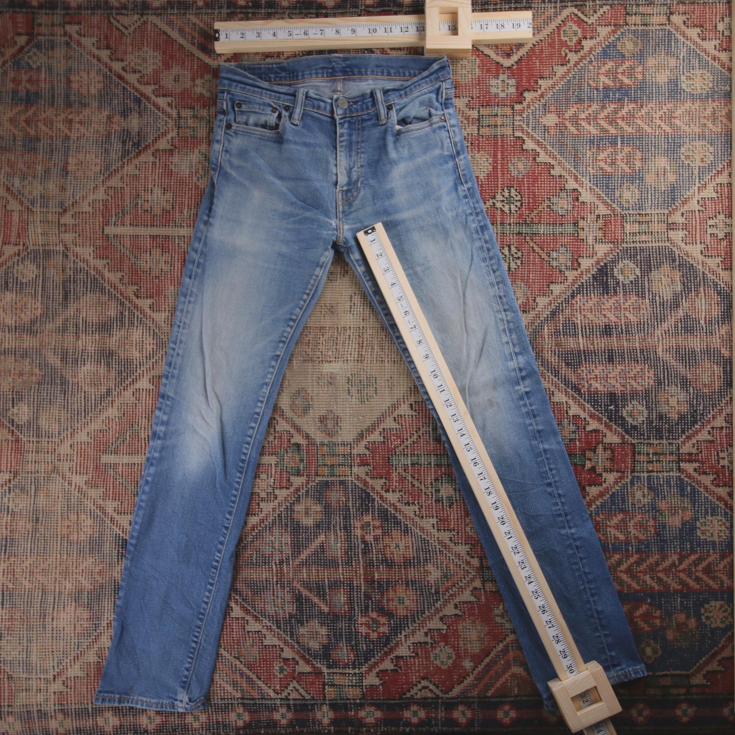 Levi's 504 Red Tab W30 L32 Straight Leg Regular Fit Blue Denim Jeans