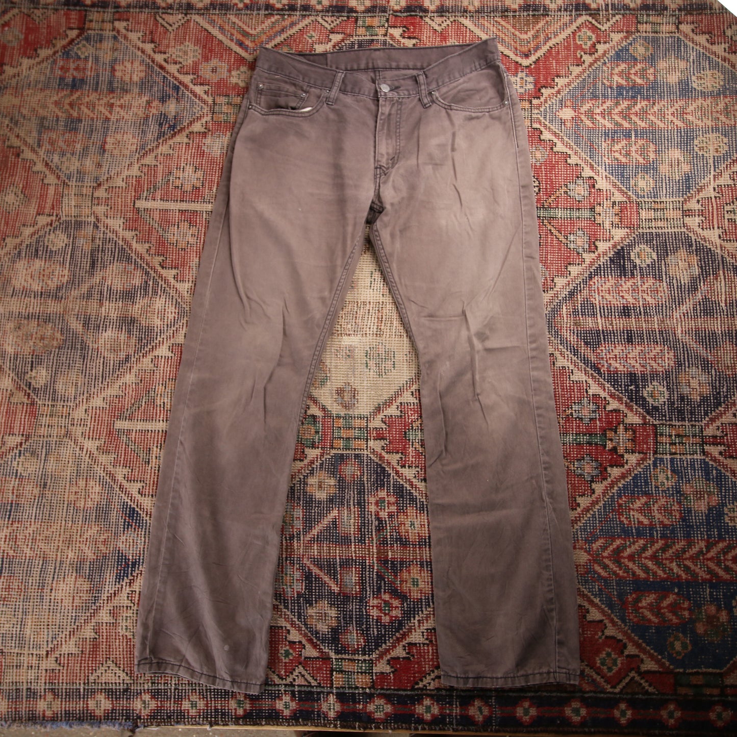 Levi's 514 White Tab W32 L30 Straight Leg Grey Denim Jeans