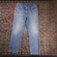 Lee W36 L30 Straight Leg Loose Fit Blue Denim Jeans