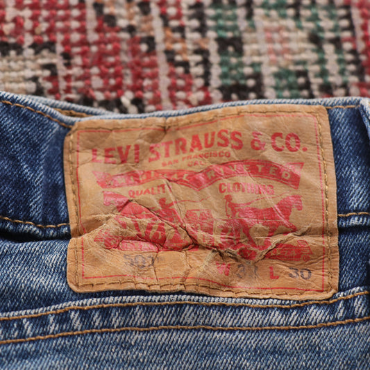 Levi's 505 Red Tab W38 L27 Straight Leg Regular Fit Blue Denim Jeans