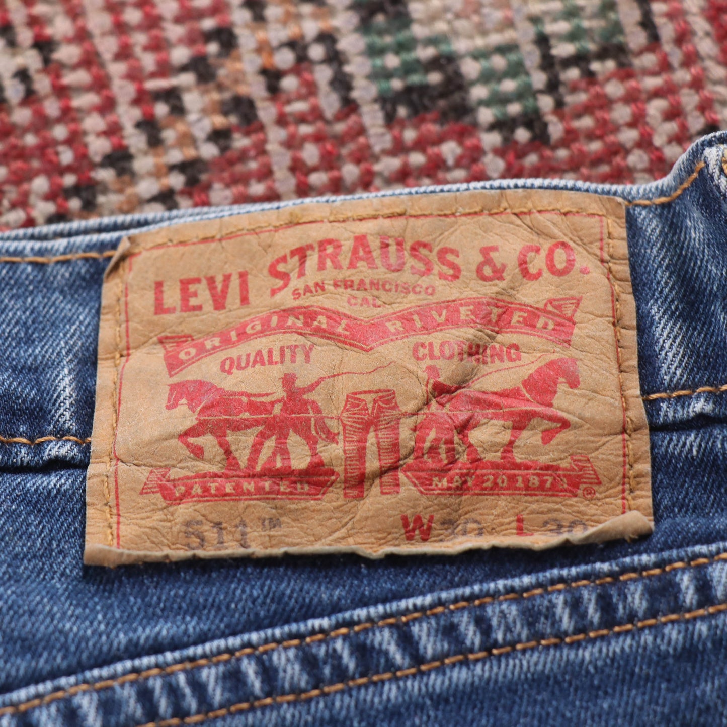 Levi's 514 Red Tab W28 L30 Straight Leg Blue Denim Jeans
