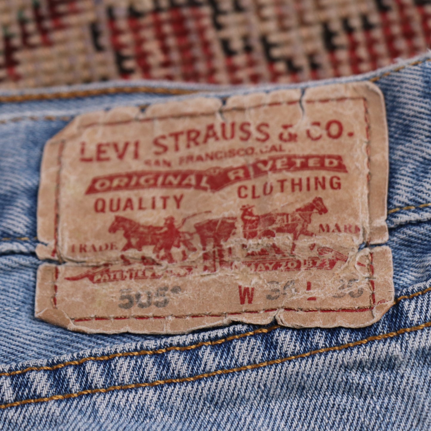 Levi's 505 W34 L29 Straight Leg Regular Fit Blue Denim Jeans