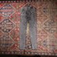 Levi's 710 W24 L28 Skinny Classic Ripped Style Grey Denim Jeans