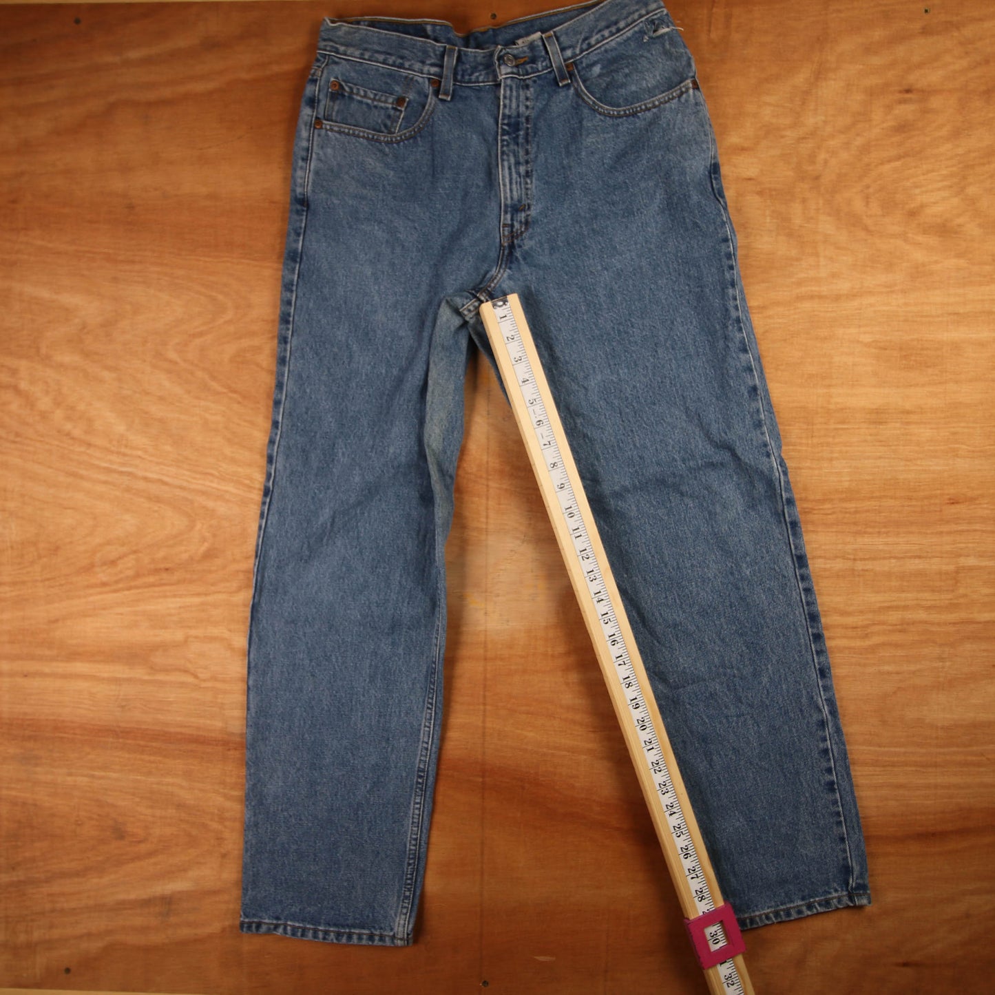 Levi's 550 Red Tab W34 L30 Tapered Leg Relaxed Fit Blue Denim Jeans