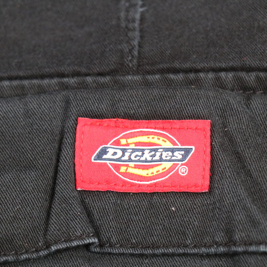 Dickies Double Knee W34 L25 Cargo Trousers Black Cotton Blend Trousers