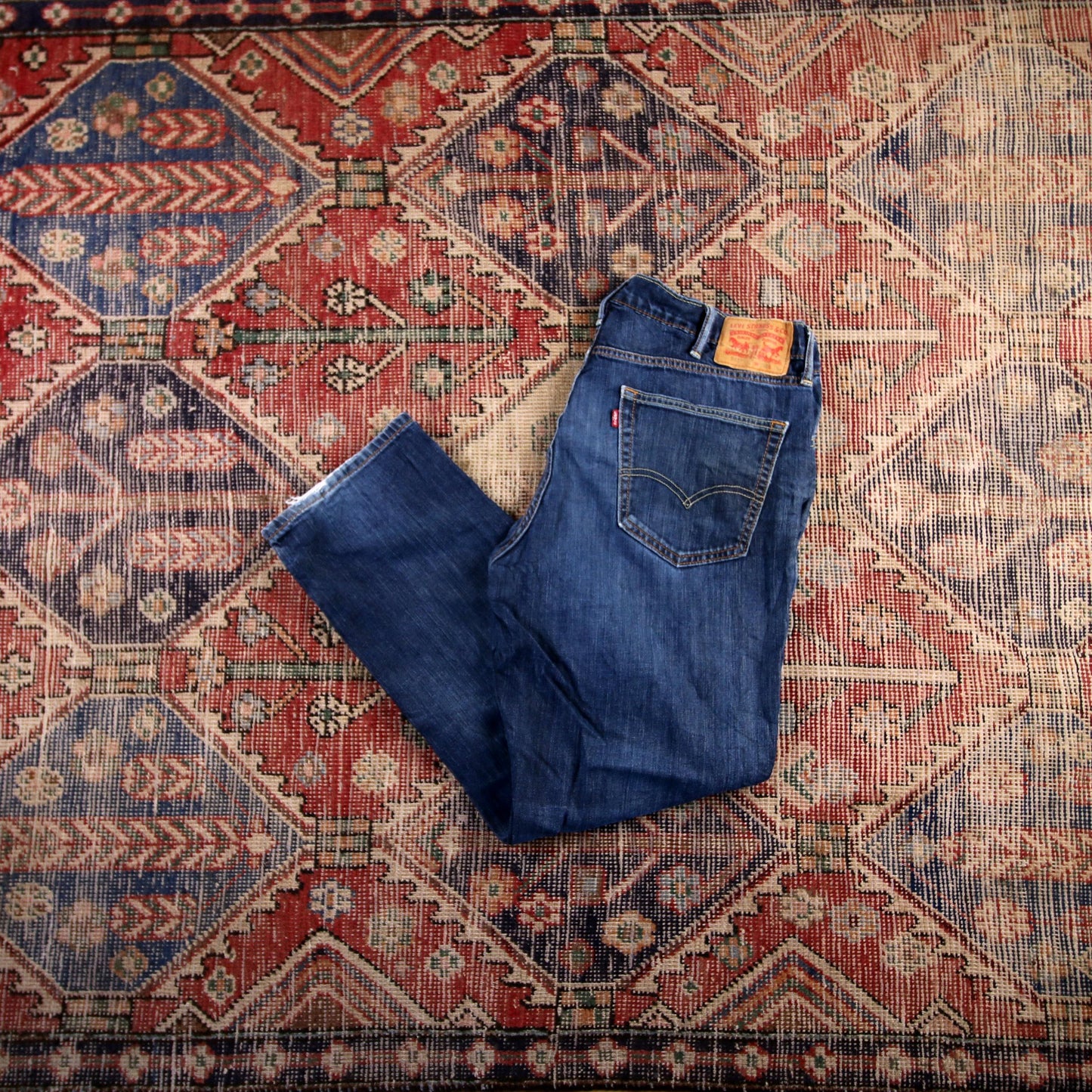 Levi's 541 W38 L28 Tapered Leg Classic Ripped style Blue Denim Jeans