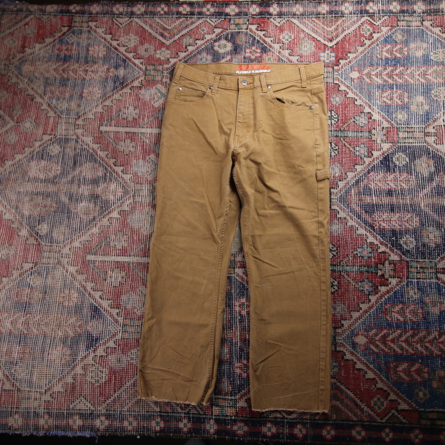Dickies W34 L25 Carpenter Brown Denim Trousers