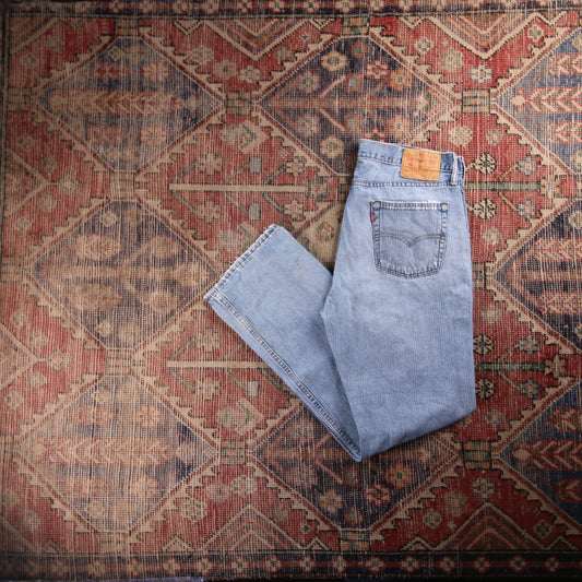 Levi's 514 Red Tab W34 L31 Straight Leg Blue Denim Jeans