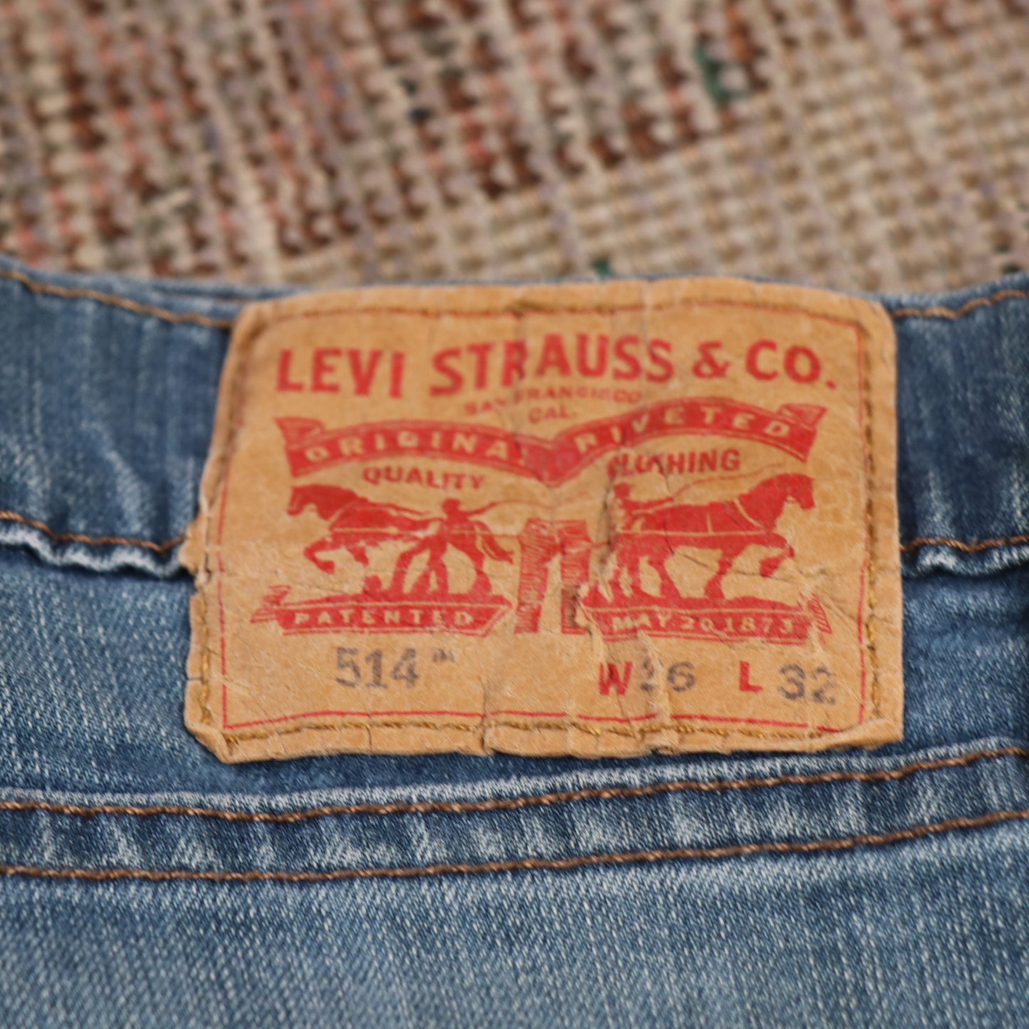 Levi's 514 W34 L30 Straight Leg Blue Denim Jeans
