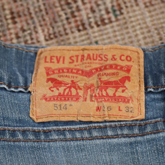 Levi's 514 W34 L30 Straight Leg Blue Denim Jeans