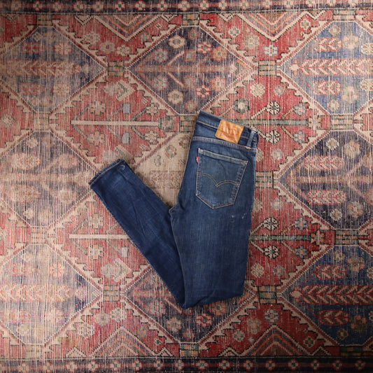 Levi's 519 Red Tab W32 L33 Slim Blue Denim Jeans