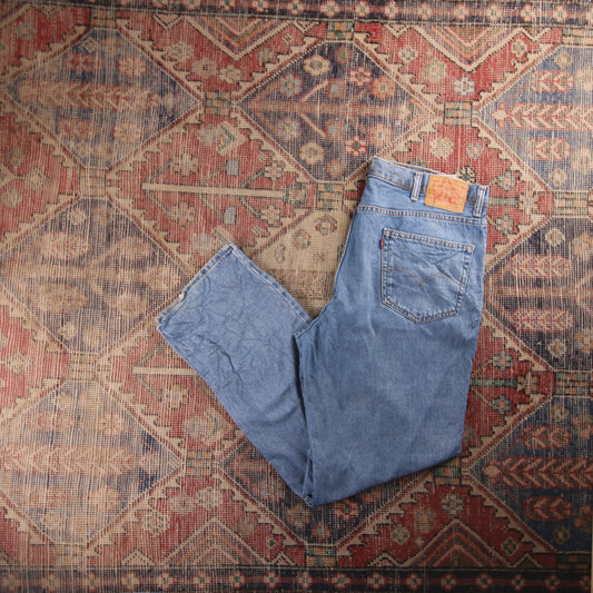 Levi's 550 Red Tab W40 L33 Tapered Leg Relaxed Fit Blue Denim Jeans