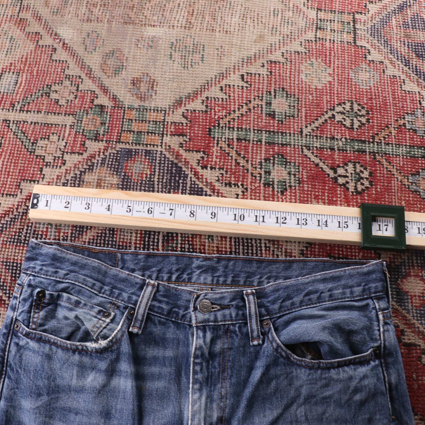 Levi's 514 Red Tab W34 L27 Straight Leg Blue Denim Jeans