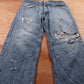 Levi's 559 Red Tab W32 L28 Straight Leg Relaxed Fit Classic Ripped Style Blue De