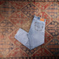 Levi's 505 Orange Tab W42 L30 Straight Leg Regular Fit Classic Ripped Style Blue