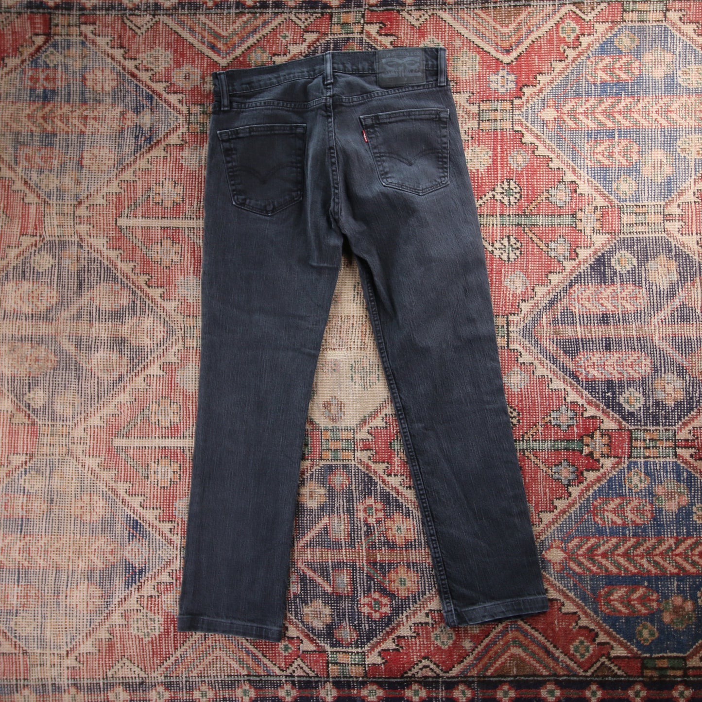Levi's 711 Red Tab W26 L31 Bootcut Mid-Rise Blue Denim Jeans