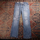 Levi's 527 W34 L31 Bootcut Classic Ripped Style Blue Denim Jeans