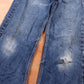 Levi's 505 Red Tab W34 L30 Straight Leg Regular Fit Classic Ripped Style Blue De