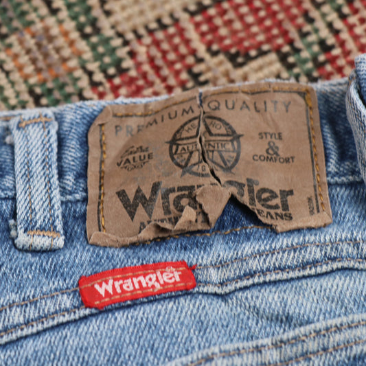 Wrangler W34 L28 Straight Leg Blue Denim Jeans