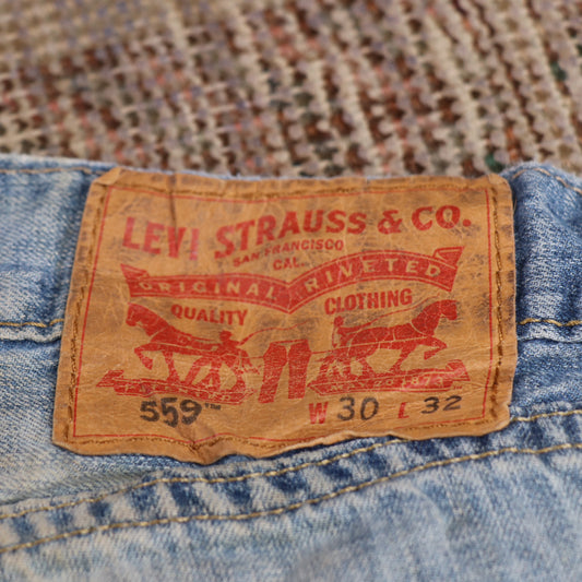 Levi's 559 W30 L30 Straight Leg Relaxed Fit Blue Denim Jeans