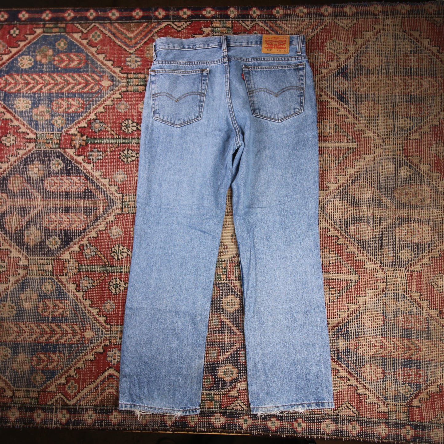 Levi's 516 W34 L28 Straight Leg Blue Denim Jeans