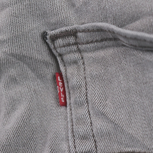 Levi's W34 L30 Straight Leg Loose Fit Grey Denim Jeans