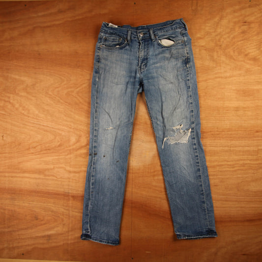 Levi's 505 Red Tab W30 L28 Straight Leg Regular Fit Blue Denim Jeans