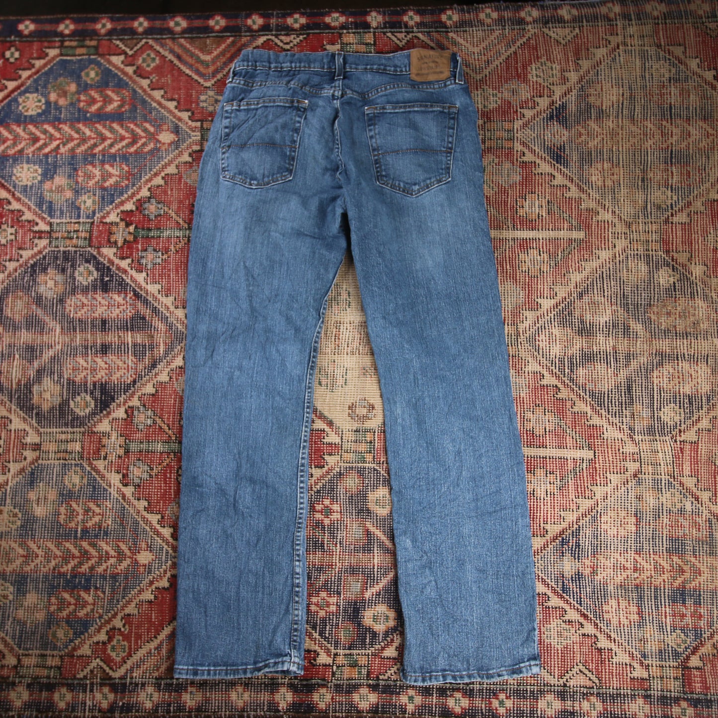 Levi's Signature W34 L31 Straight Leg Relaxed Fit Blue Denim Jeans