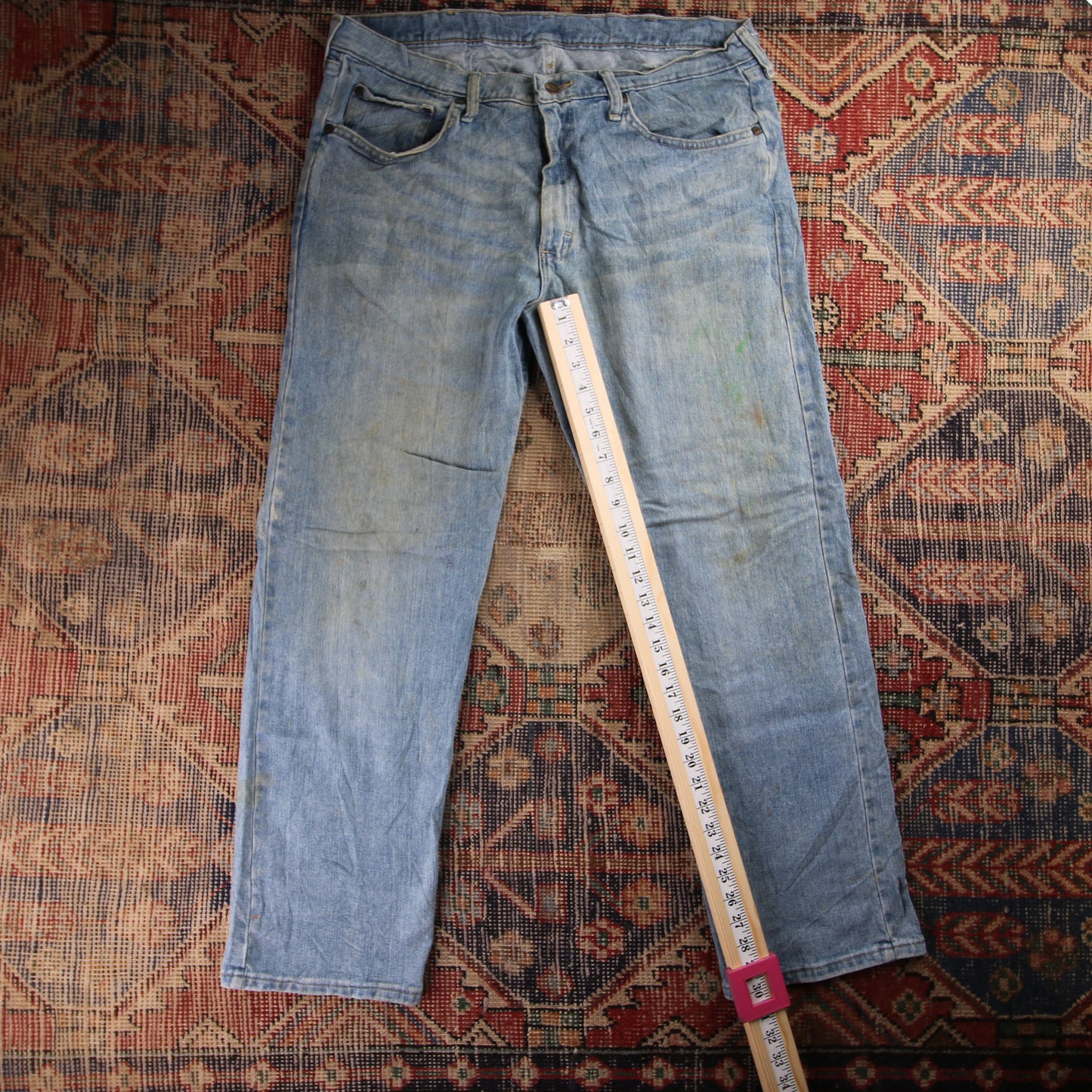 Wrangler W36 L30 Straight Blue Denim Jeans