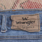 Wrangler W38 L32 Straight Leg Relaxed Fit Blue Denim Jeans