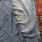 Wrangler W38 L31 Straight Leg Classic Ripped Style Blue Denim Jeans