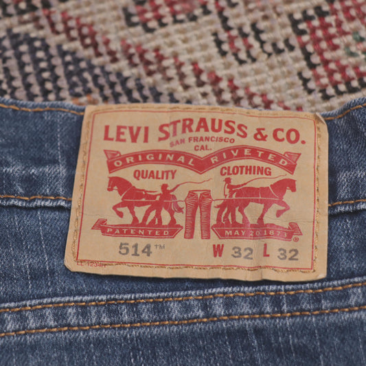 Levi's 514 W34 L30 Straight Leg Blue Denim Jeans