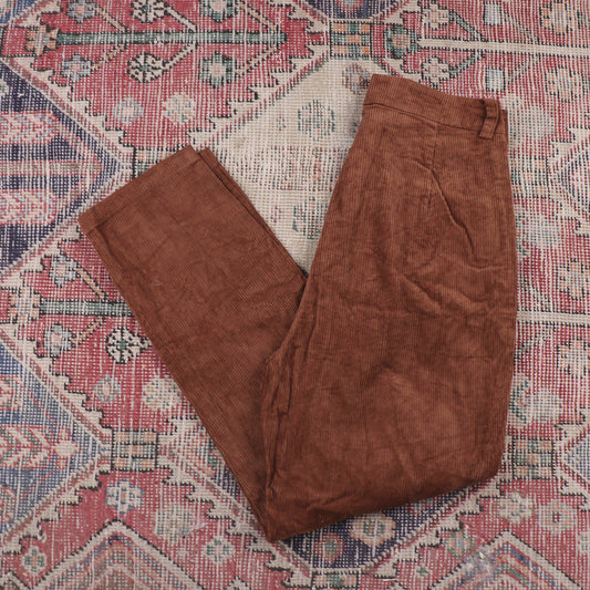 Unbranded W30 L27 Straight Leg Brown Corduroy Trousers
